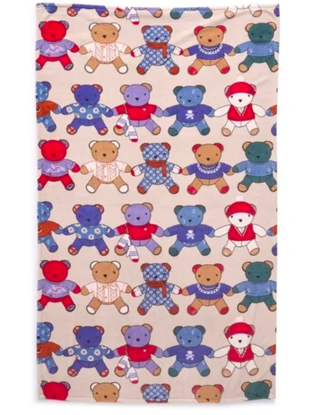 NWT Vera Bradley Essential Throw Blanket Toasty Teddies Pumice Stone